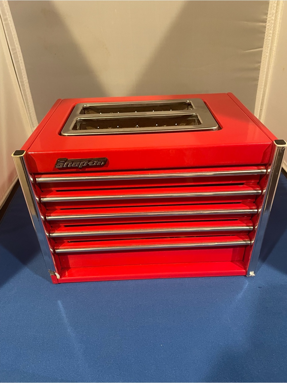Snap-on Red Multi-Drawer Style Toaster  with Chrome Trim